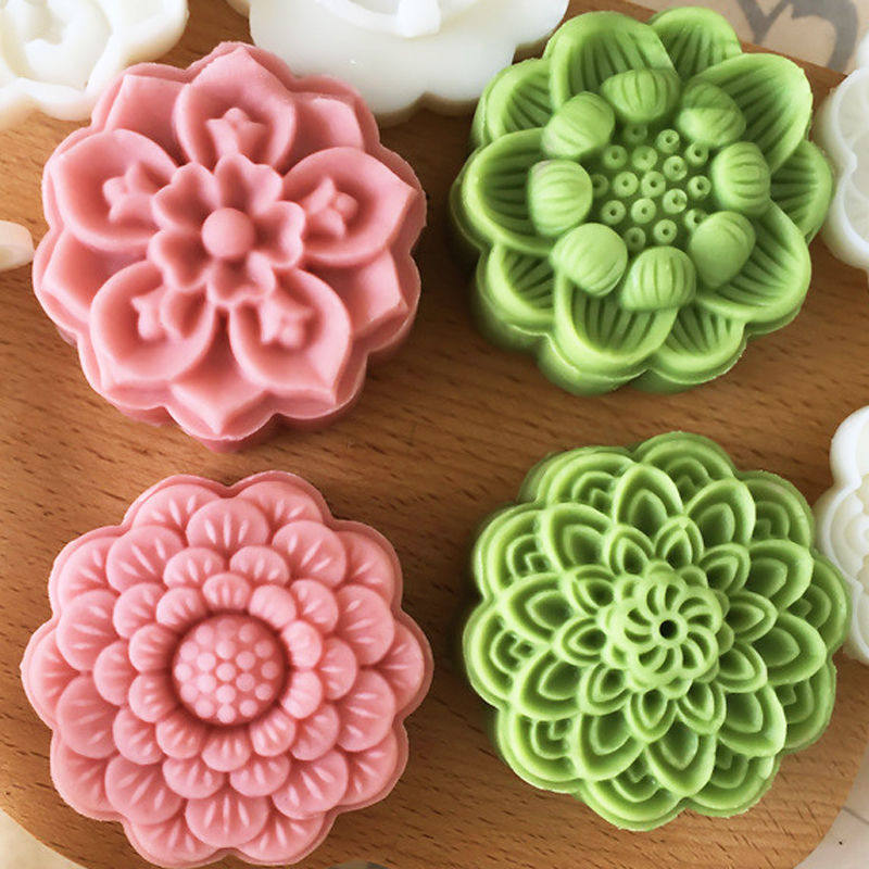 家用月饼模具新款绿豆糕中式糕点馒头花饽饽立体辅食烘焙工具