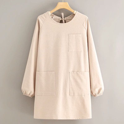 画画围裙女美术生防污带袖大人男儿童毛笔字书法学生罩衣成人