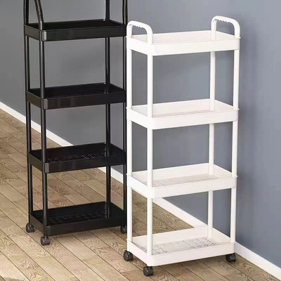 移动收纳架置物架落地多层带轮客厅卧室宿舍学生蔬果架小推车塑料