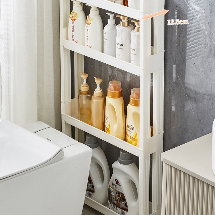 12/16/24夹缝收纳架浴室卫生间移动缝隙柜厨房冰箱旁窄缝置物架