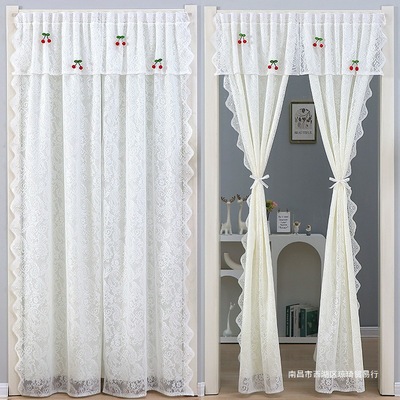 卧室门帘免打孔隔断帘2025新款长纱帘防蚊装饰帘遮挡帘不透人挂帘