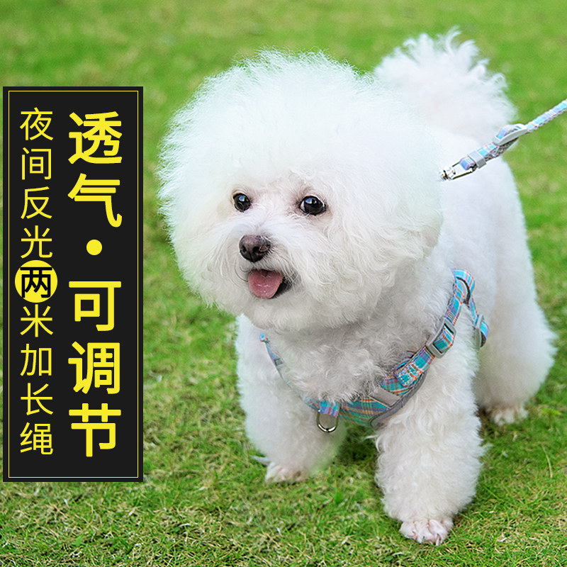 速发背心基遛狗绳子用链子泰迪比熊柯式中小型犬胸背带狗品