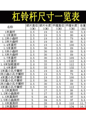 速发杠铃 哑铃杆 小孔直曲1.8米1.2 m.22环形家用welght  iiftig