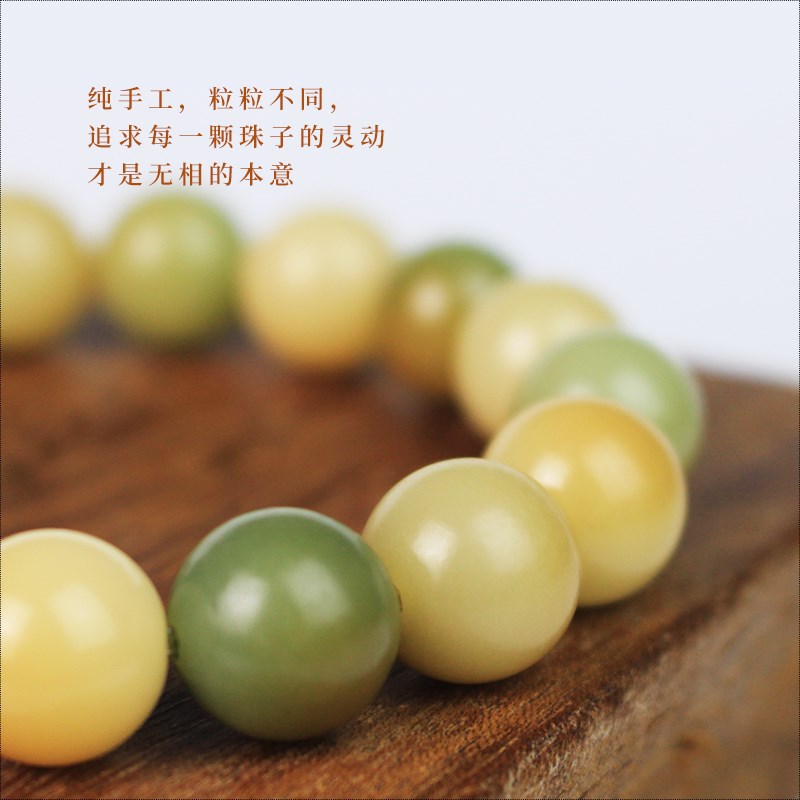 现货速发小青芒菩提根手串12MM白玉菩提子佛珠文玩男绕指柔学生盘
