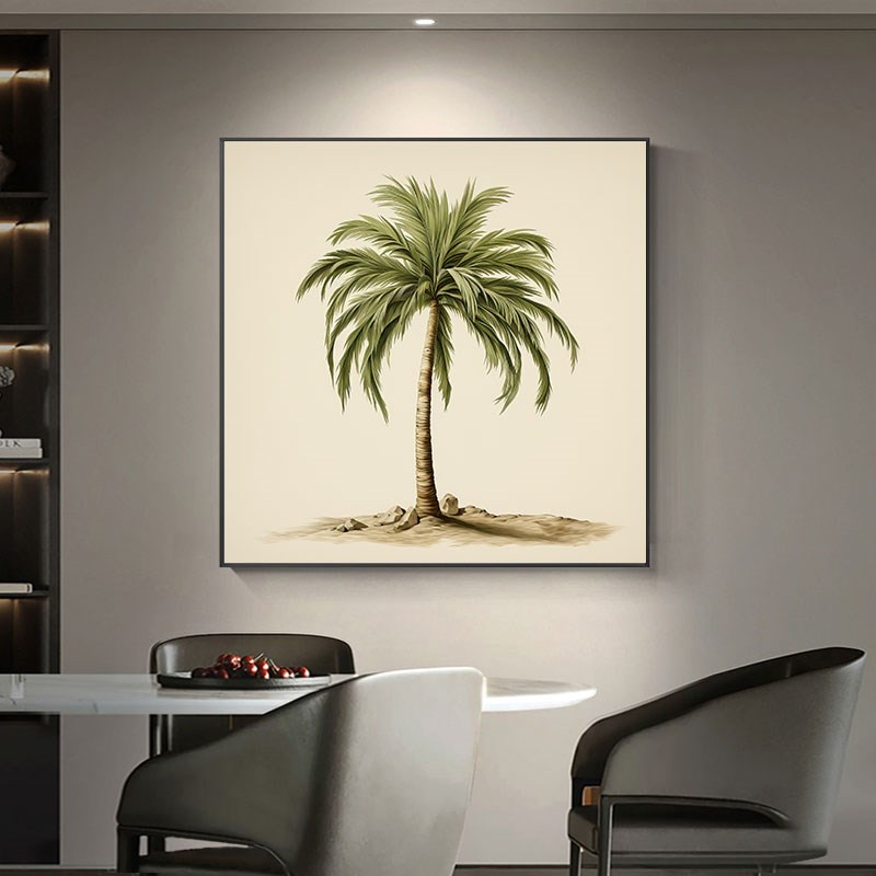 速发东南亚风椰子树绿色植物客厅餐厅装饰画卧室摆画卫生间墙壁挂图片