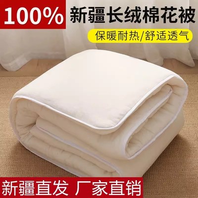 速发新疆棉被一级纯棉花被絮棉纯棉全床垫被褥子手工被棉胎被子秋