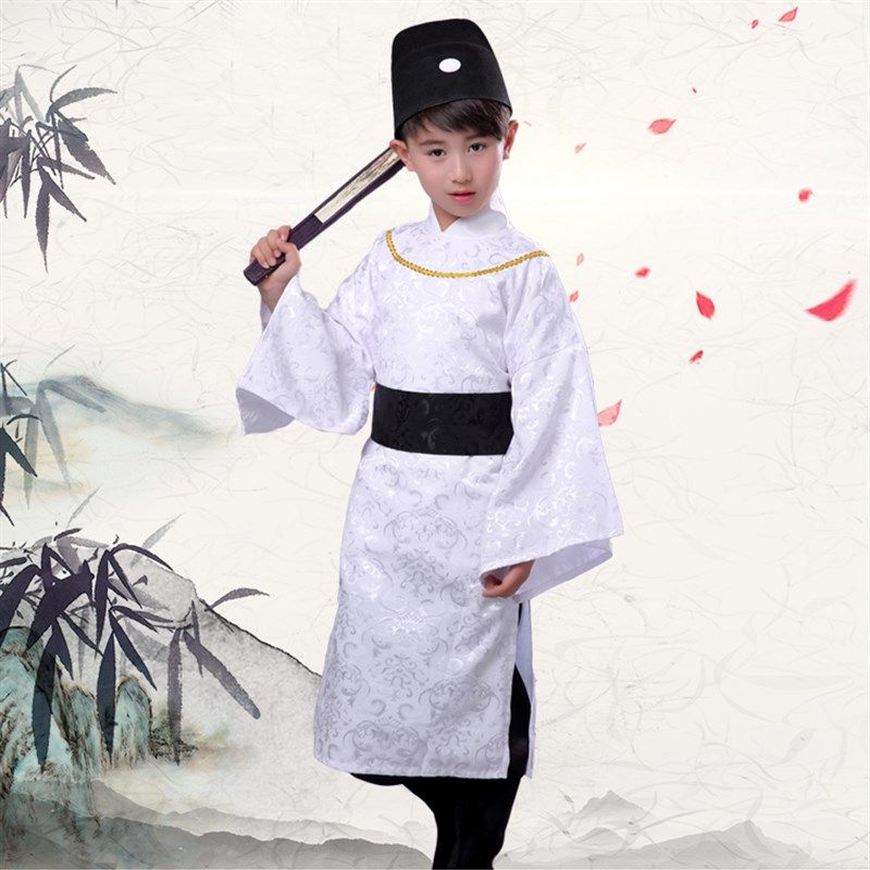 速发六一小孩唐装男童古装服装中国风公子改良帅气儿童汉服男班服