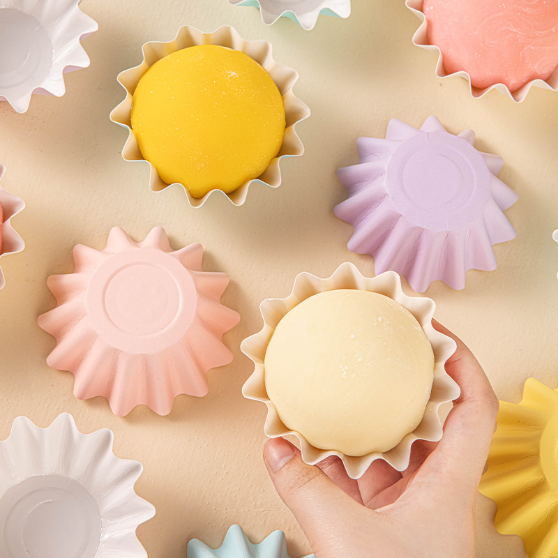 速发一次性星马模旋纸杯纹芬杯甜品油纸托耐高温彩色雪媚娘螺