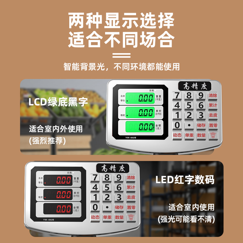 现货速发家用食物高精度磅秤摆摊00kg电子秤商用台秤称重100公精
