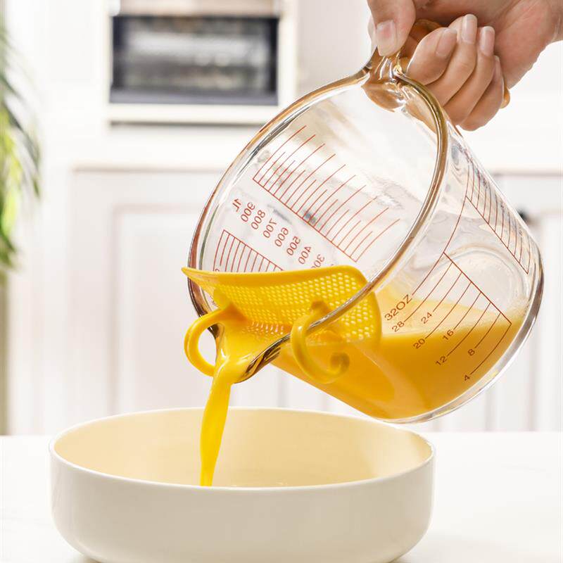速发滤璃打蛋碗打鸡蛋专用碗蛋液过滤量杯淘米神器鸡蛋过玻杯水沥