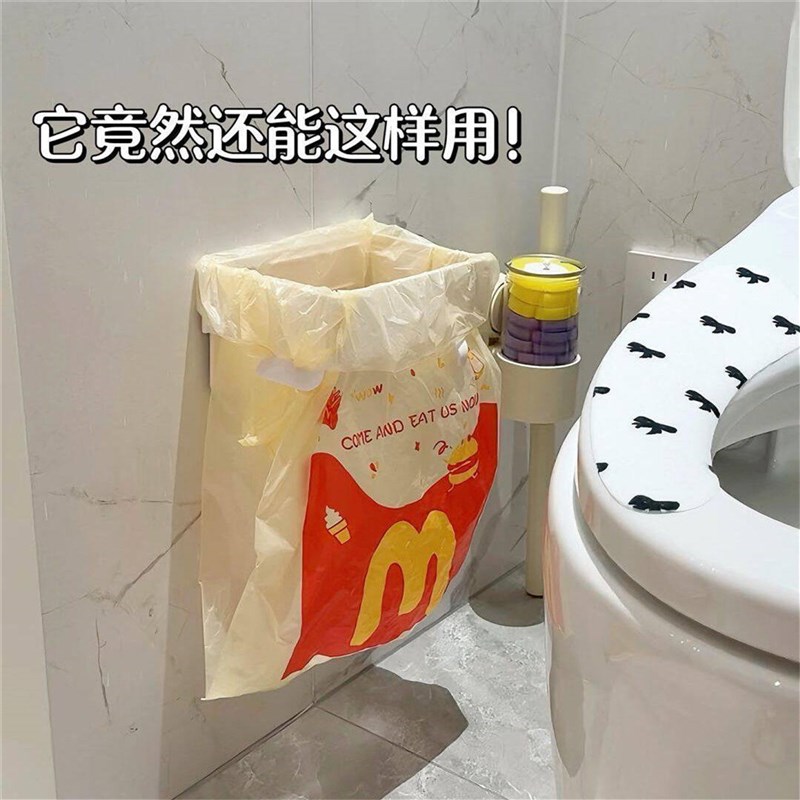 速发便捷壁挂式可折叠多功能收纳厨房垃圾桶简约设计免打孔厕所垃