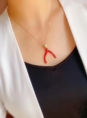 百搭时尚天然台湾深海红宝石手链手串项链礼物气质百搭本命年送礼