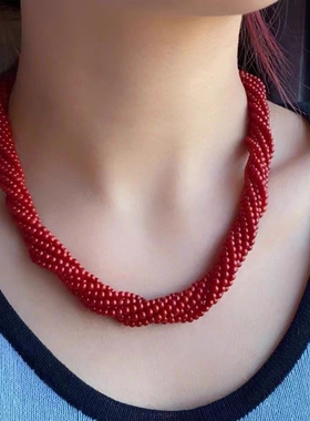 专柜正品项链百搭圆珠八合一项链手链套装女神高端时尚饰品