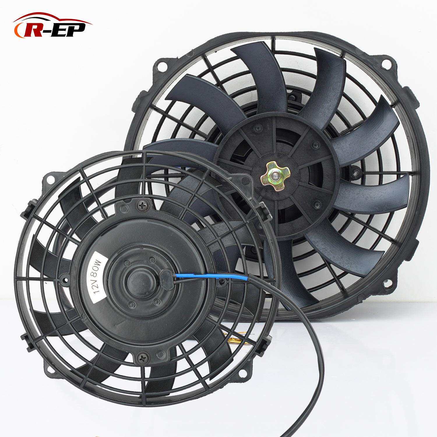 汽车散热风扇通用12V80W120W超薄推拉式电动散热器冷却风扇套件