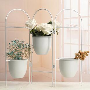 创意花盆花架客厅绿植铁艺花架多层窗台室内爬藤架可折叠落地装饰