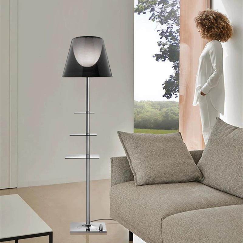 书架落地灯个性现代简约书房卧室客厅北欧创意置物架一体设计感