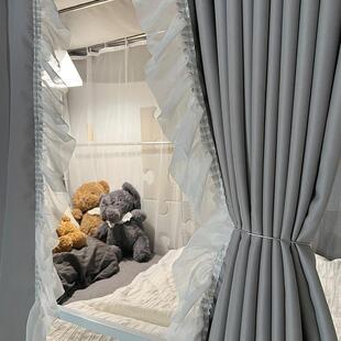 床帘U型宿舍床帘加厚强遮光学生上下铺滑轨男女生寝室蚊帐