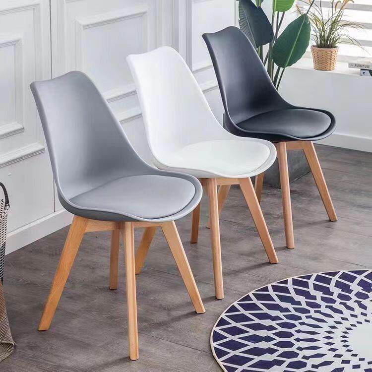 北欧靠背椅子简约洽谈办公家用卧室化妆凳桌椅实木凳子餐椅电脑椅