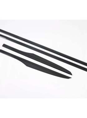 适用于20款雪佛兰开拓者改装专用门边条装饰框黑色碳纤纹车门条