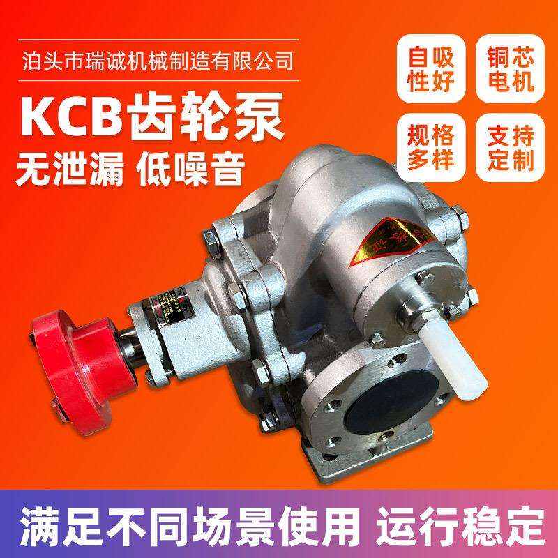 工业级304不锈钢齿轮泵KCB-18.3-960泵头整机抽油泵防爆齿轮泵