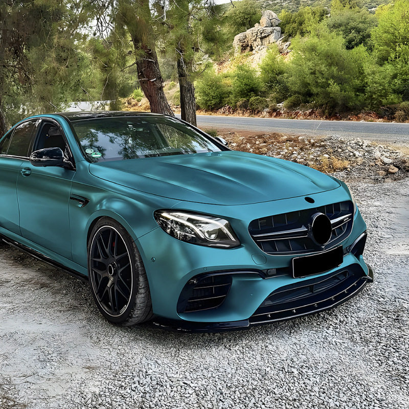 适用奔驰E级W213前期E63 AMG 2016-2020前唇前铲前杠扰流板改装件