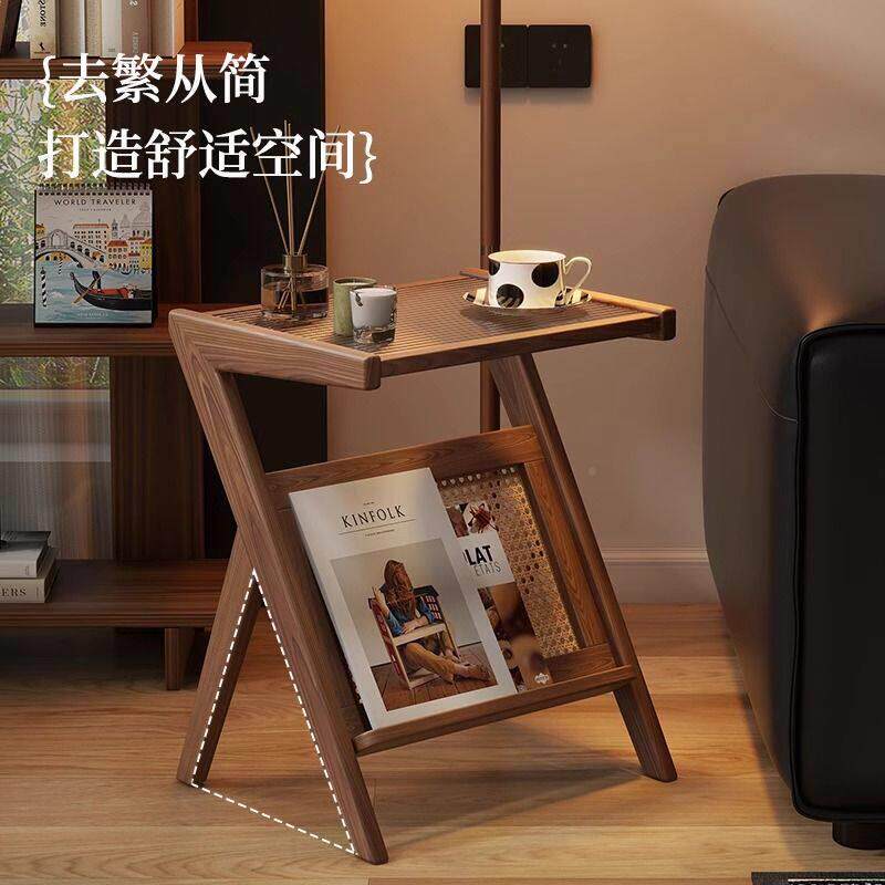 边几小茶几厅床JL009头实木桌子客发边柜沙移动迷你角几原木可风