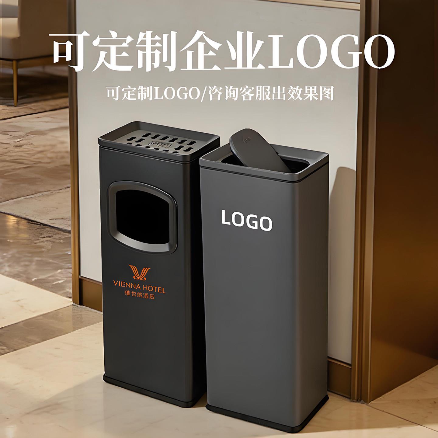 高LTG档酒店不锈钢垃圾大堂立式带宾馆梯口走廊商用烟灰电缸烟灰