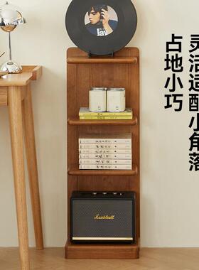 实木书架落置物架客厅靠36751墙纳收地物层架家用多层置架办公室