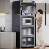 厨房置物架落微地FAN多层波收纳炉整体橱柜置物柜多功能储窄物夹