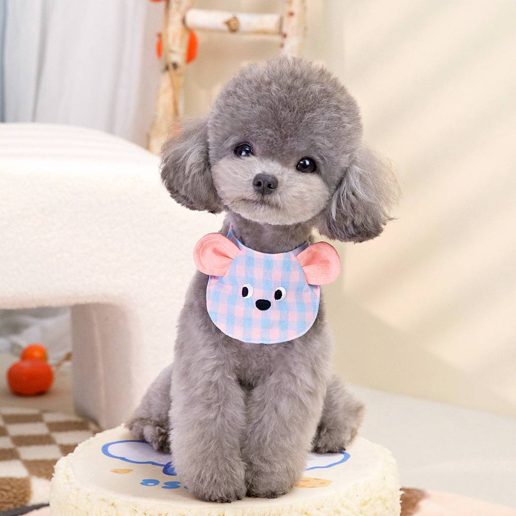 宠物狗狗口水巾宠物围巾狗狗三角巾饰品宠物狗狗衣服24彩格口水巾