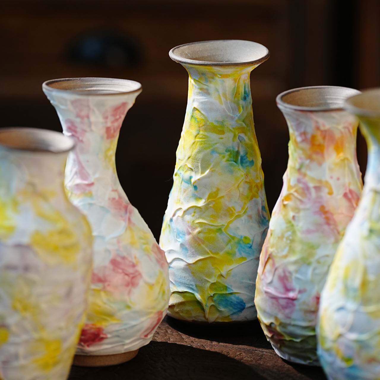 冰淇淋奶油风花瓶家居装饰品摆件陶艺手工花器插花水培景德镇陶瓷