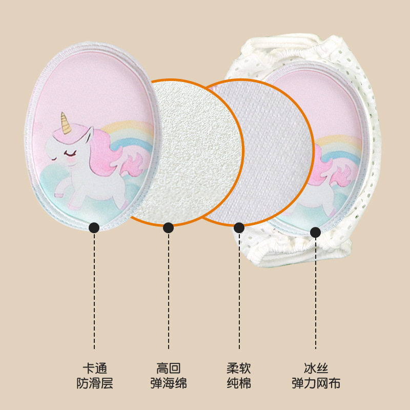 儿童护膝可调节夏天婴儿学步爬行护肘宝宝运动护膝盖透气舒适A类