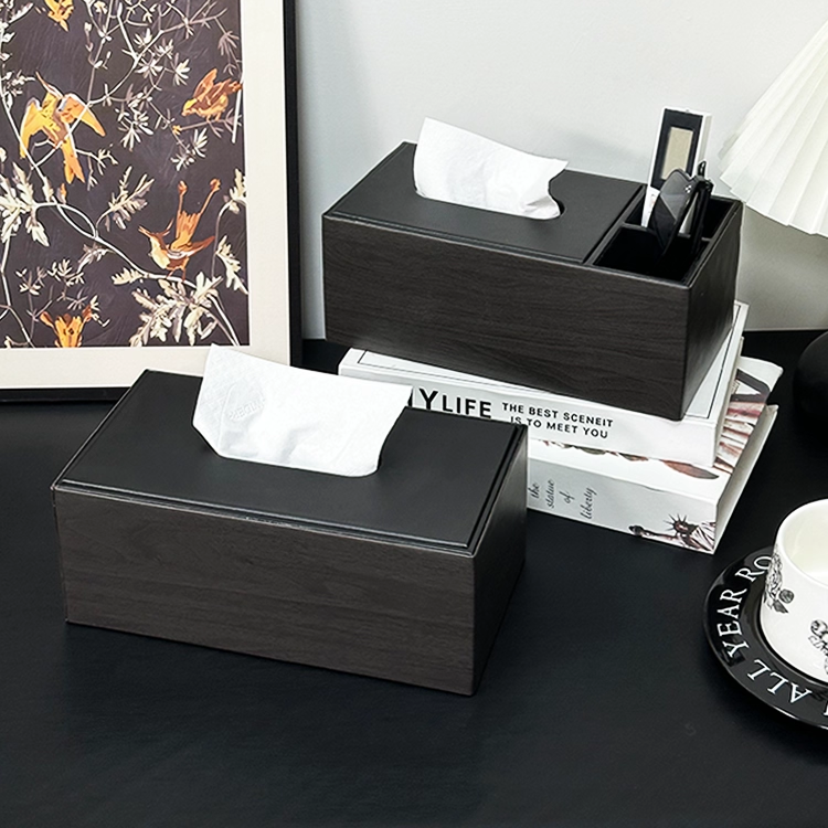 复古木纹纸巾盒客厅高档轻奢茶几桌面遥控器收纳盒餐桌皮质抽纸盒,收纳整理,纸巾盒,淘宝优惠券,粉丝福利购,淘宝优惠卷