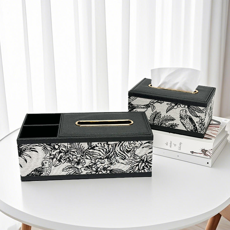 高级感纸巾盒客厅茶几桌面抽纸盒家用轻奢皮革多功能遥控器收纳盒