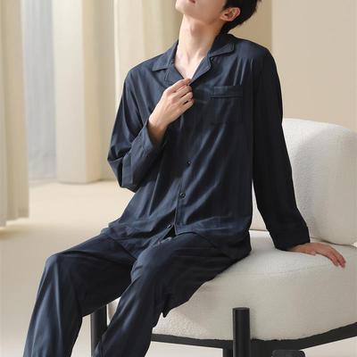 男士睡衣纯棉长袖春秋季2025新款休闲简约可外穿男款家居服套装