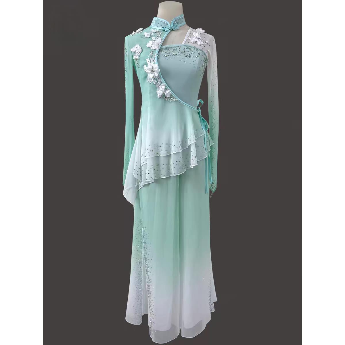 新款古典舞演出服女飘逸现代舞2026新款胶州秧歌服扇子舞蹈服装