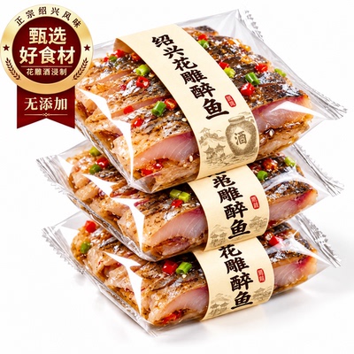 【老字号】正宗醉鱼干绍兴特产白马湖花雕酒醉鱼干中段鱼块下酒饭