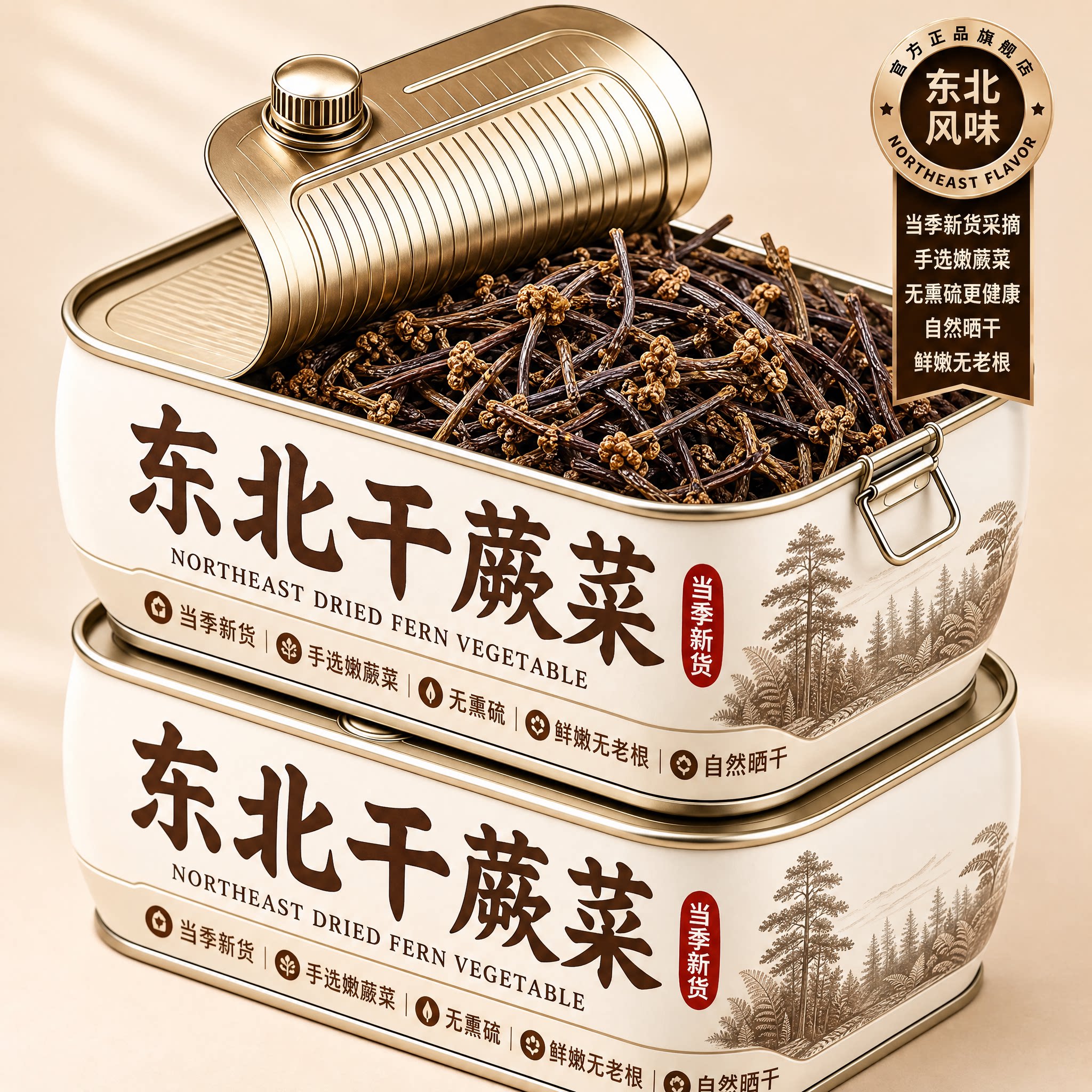 野生蕨菜干散装农家晾晒东北特产蕨菜干新货纯干蕨菜山野菜旗舰店
