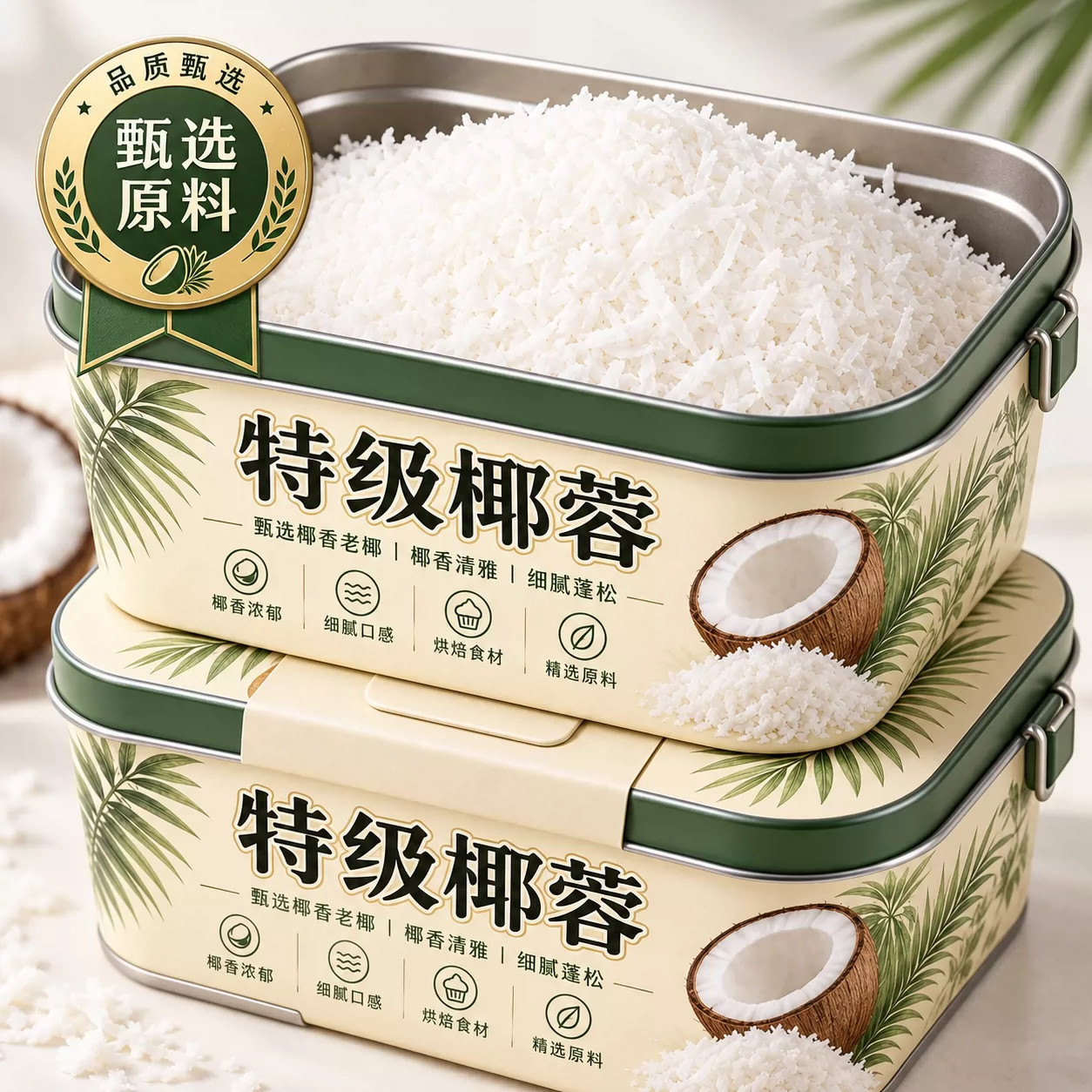 2026新货椰蓉烘焙专用粉装饰家用面包椰蓉碎椰丝馅料官方旗舰店