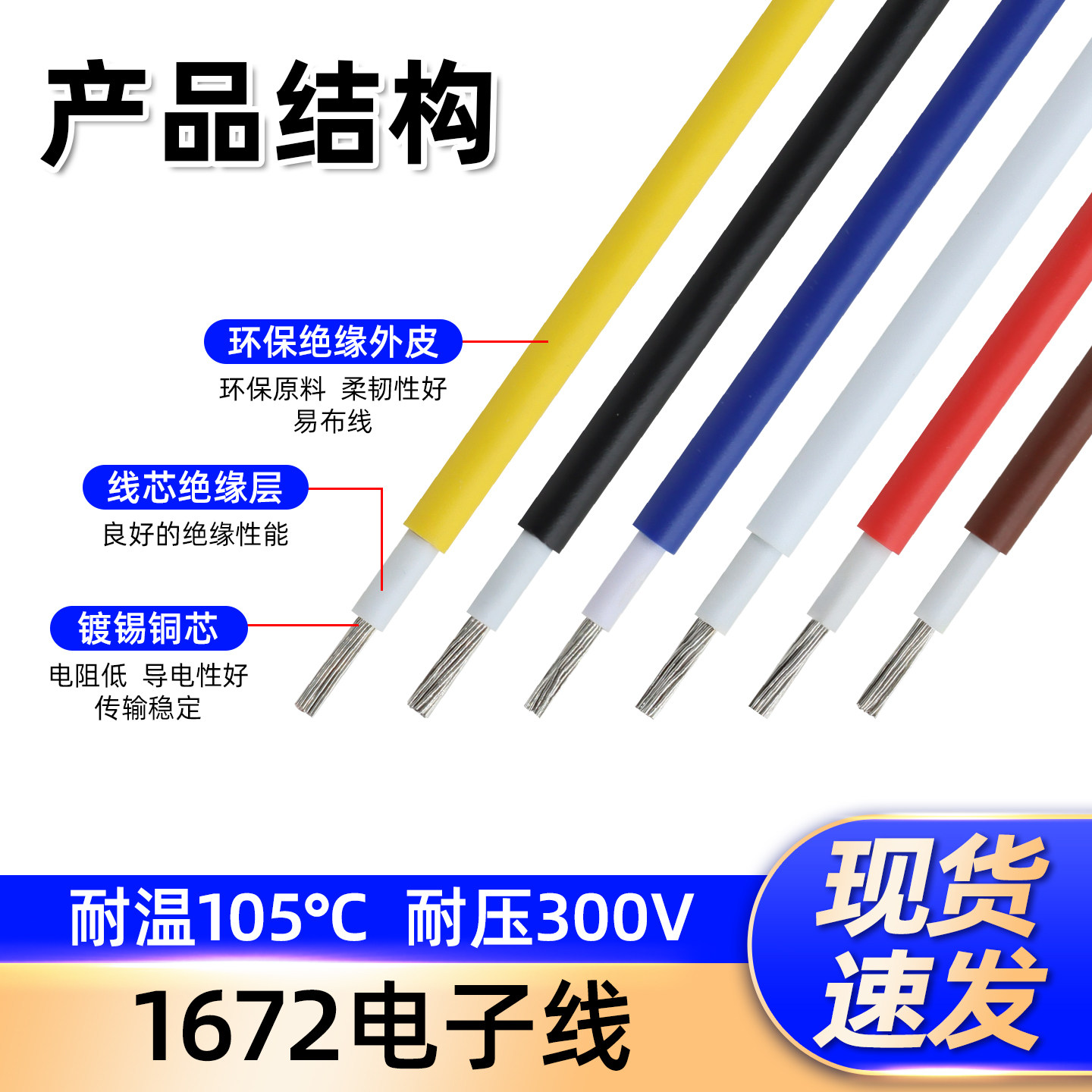 双层绝缘连接线1672电子线