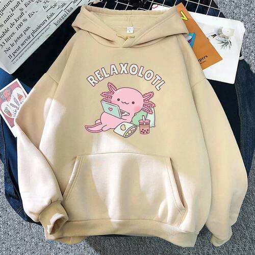 Cartoon printed loose long sleeved sweatshir印花宽松长袖卫衣