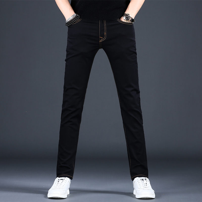 修身男士牛仔裤弹力直筒百搭