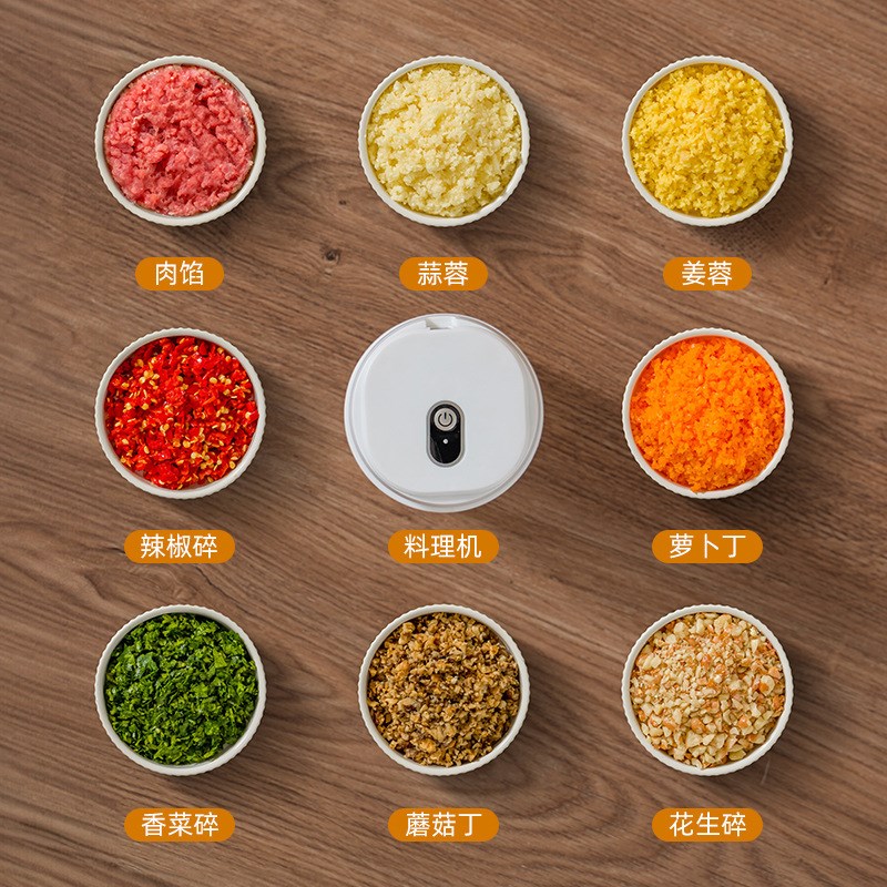电动蒜泥器打蒜末粉碎机绞肉蒜蓉器小型无线料理机自动绞蒜器