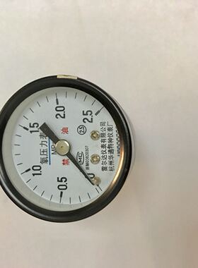 YO-40Z 轴向氧压力表 禁油型 压力2.5mpa 直径41-42mm 螺纹m10x1