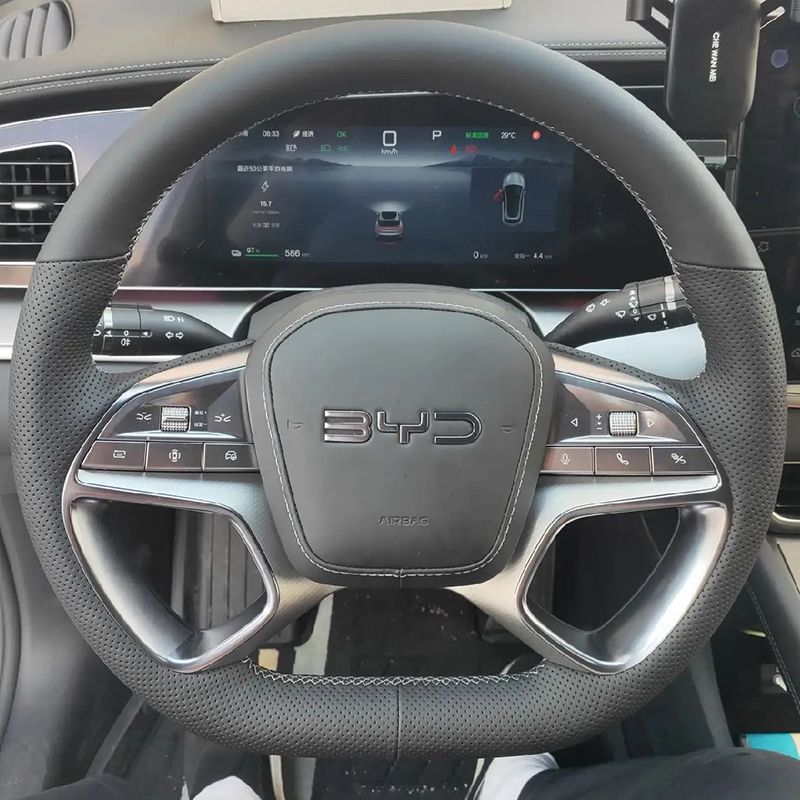 比亚迪海豹dmi真皮专用方向盘套