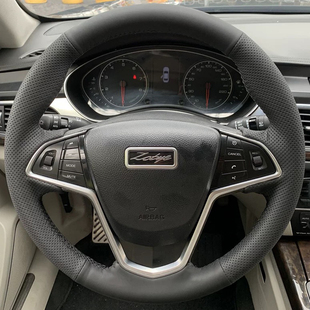 T700方向盘套真皮把套手缝专用全包款 T600 内饰 Z600 众泰Z500