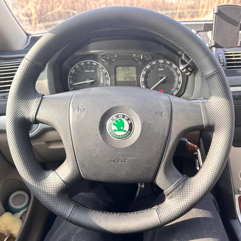 斯柯达明锐晶锐真皮专用方向盘套