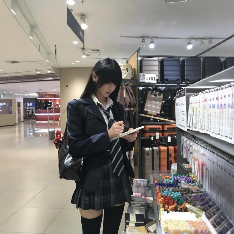 速发JK冬服黑色学院火三粒扣绀西服外套风星清格裙秋制套装