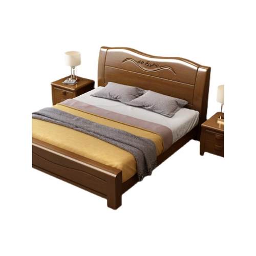 速发8木床1.实米双人床1../125米单人床主卧中式床经济型主卧婚床