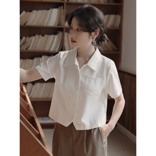 速发202百院款 高腰5搭小众学新风 白色jk制服短款